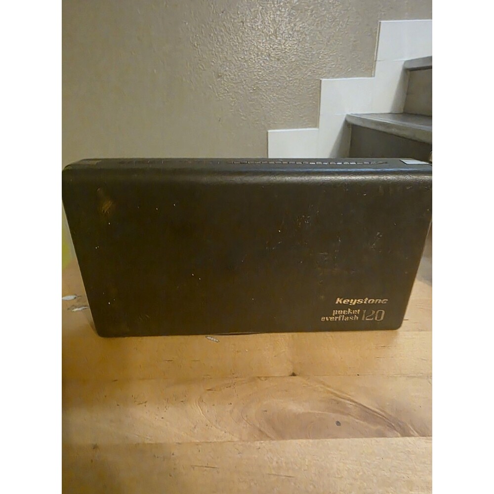 Keystone Pocket Everflash 120 Pocket Film Camera Black Silver with Case For Part